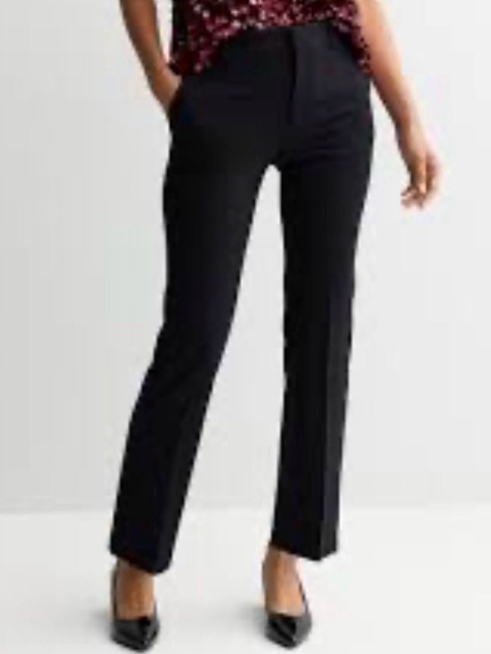 Tailored Black Straight-Leg Women’s Trousers